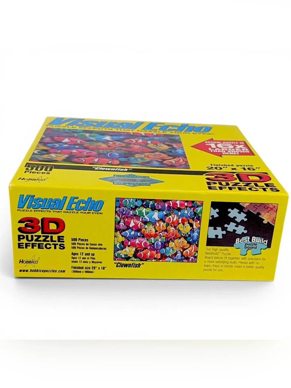Visual Echo 3D Clownfish Jigsaw Puzzle 500 Piece Hobbico Royce Art 20